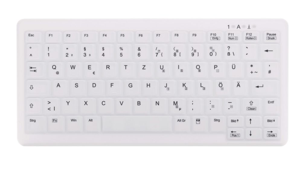 Medizinische Tastatur, AK-C4110, UK-Englisch, QWERTY, USB, Wireless